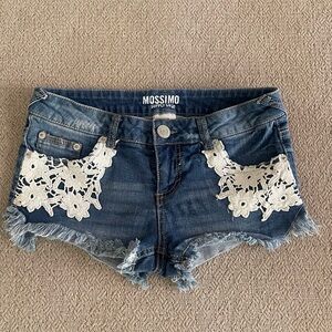 Mossimo Supply Co. Women's Jean Shorts with White Lace